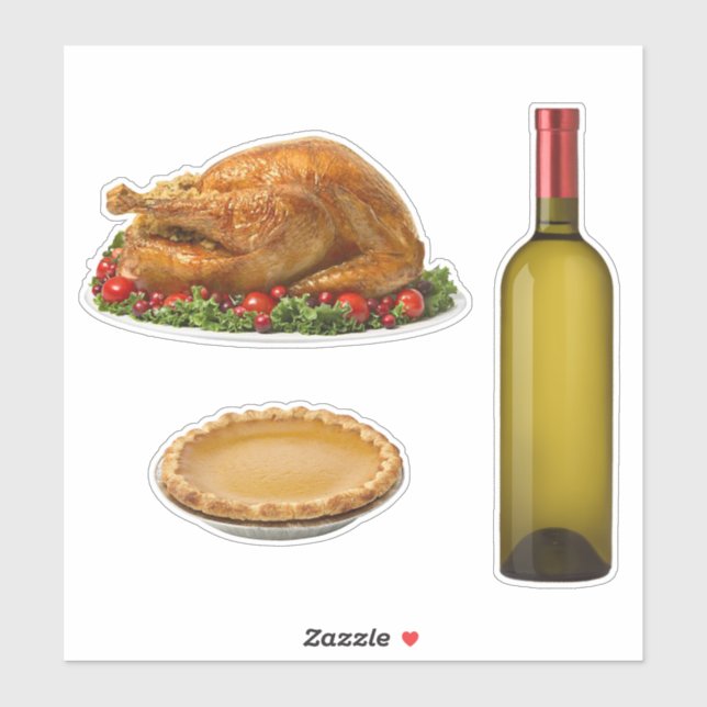 Sticker pour le dîner de Thanksgiving (Feuille)