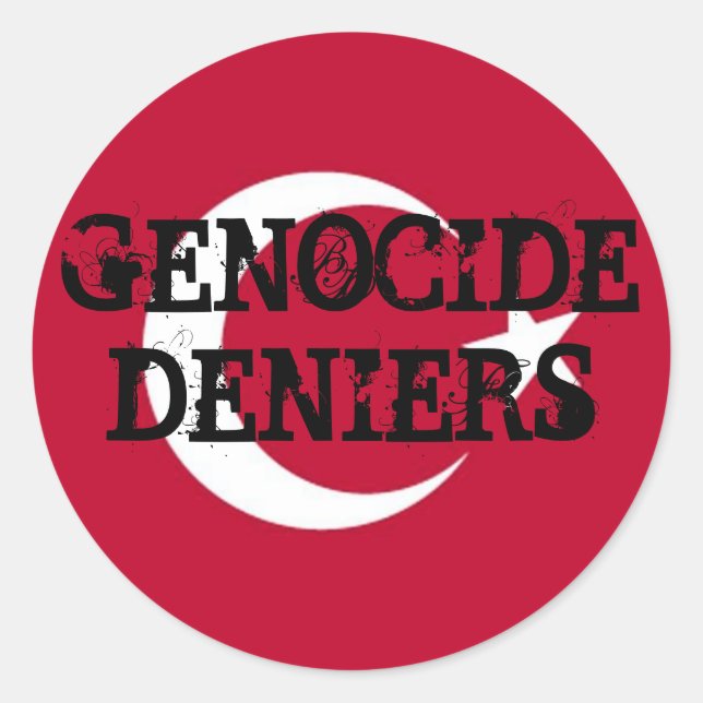 Sticker pour le génocide Deniers (Devant)