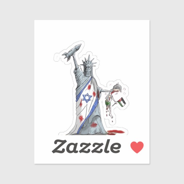 Sticker pour le génocide d'Israël aux États-Unis l (Feuille)