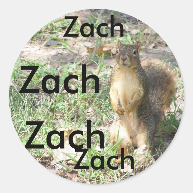 Sticker pour le nom ZACH (Devant)