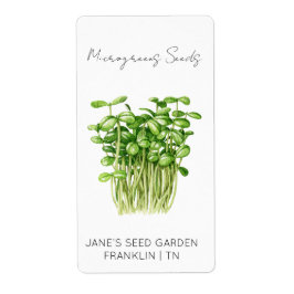Sticker pour le paquet de semences | Microgreens S