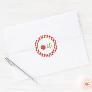 Sticker pour le premier anniversaire de fraise - U