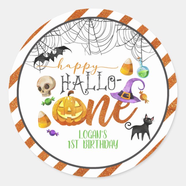 Sticker pour le premier anniversaire d'Halloween - (Devant)