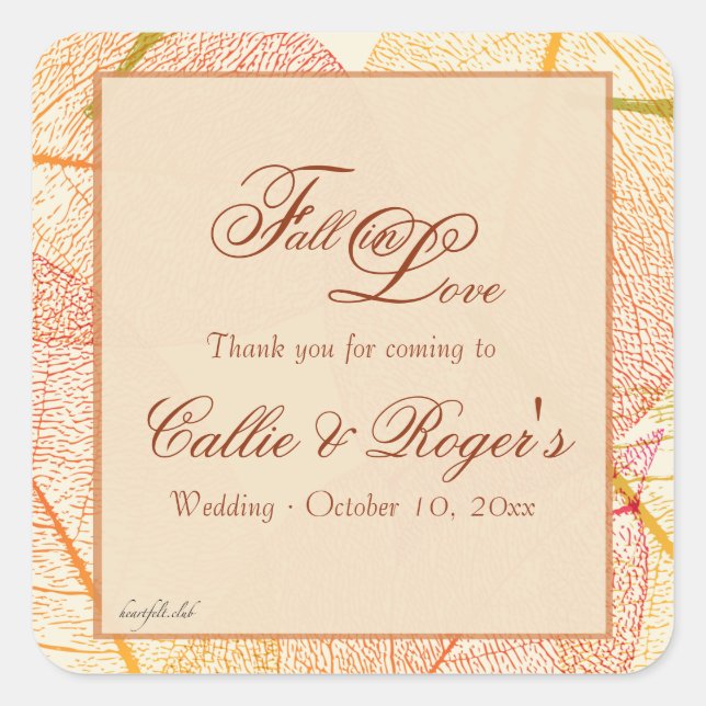 Sticker pour les feuilles automnales (Devant)