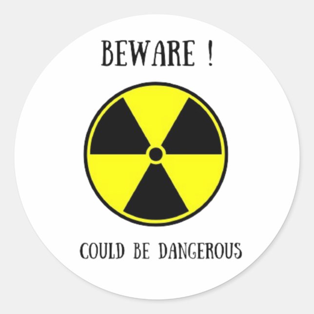 Sticker pour les matières dangereuses, attention ! (Devant)