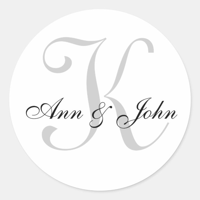 Sticker pour les noms de chambre de mariée initial (Devant)