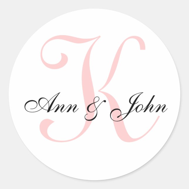 Sticker pour les noms de chambre de mariée initial (Devant)