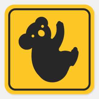 Sticker pour les panneaux routiers Koala Crossing 
