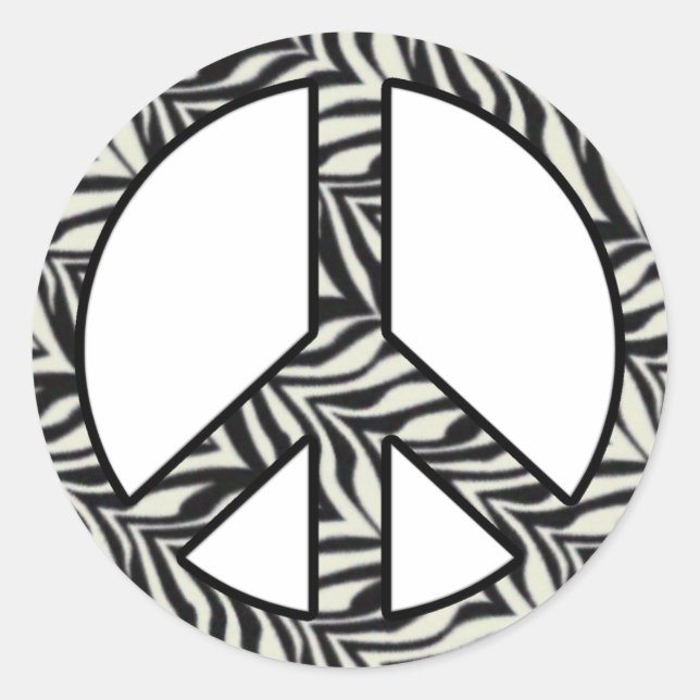 Sticker pour les signes de paix Zebra Print (Devant)