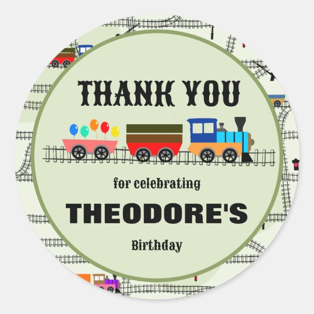 Sticker pour les trains et les pistes pour enfants (Devant)