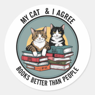 Sticker pour livre de chat