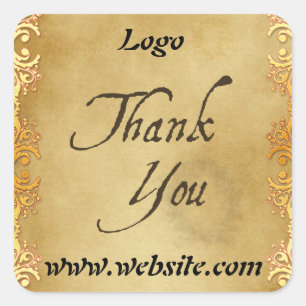 Sticker pour logo professionnel personnalisé Merci