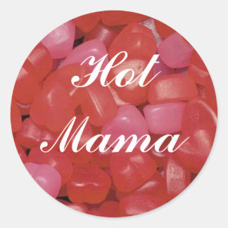 Sticker pour maman chaude du coeur gommé