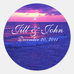 Sticker pour Mariage de date et noms de couchers d