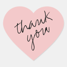 Sticker pour Merci de coeur rose
