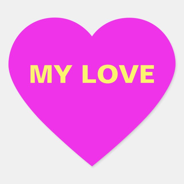 Sticker pour mon coeur rose amour (Devant)