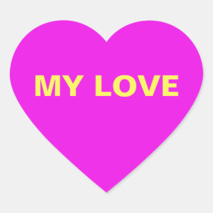 Sticker pour mon coeur rose amour