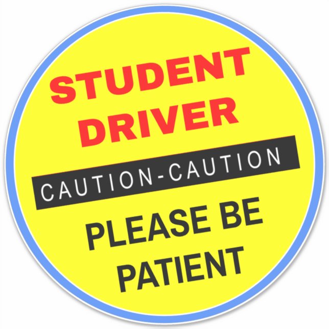 Sticker pour nouveau conducteur étudiant jaune (So (Devant)