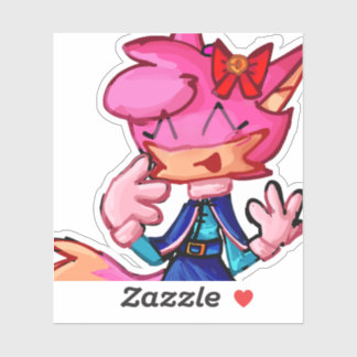 Sticker pour ordinateur portable rose Anthro