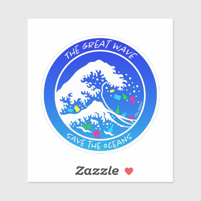 Sticker pour ordinateur portable "Save the Oceans" (Feuille)