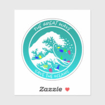 Sticker pour ordinateur portable "Save the Oceans"