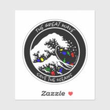 Sticker pour ordinateur portable "Save the Oceans"