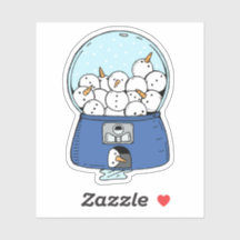 Sticker pour ordinateur portable Snowman Gumball