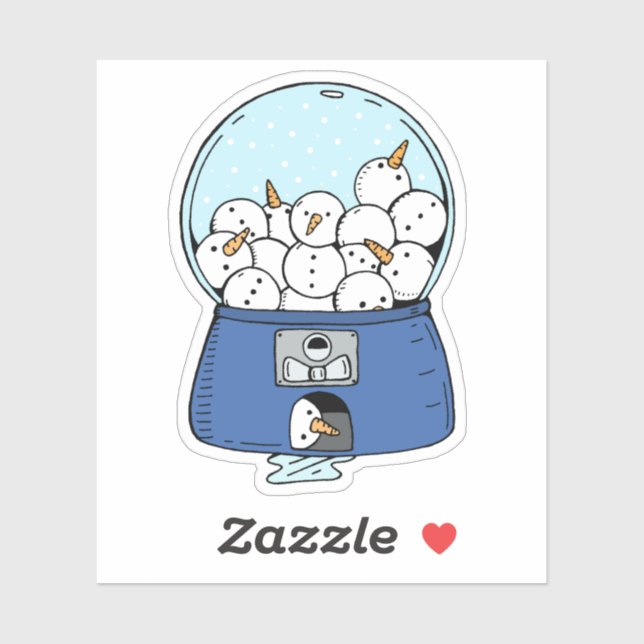 Sticker pour ordinateur portable Snowman Gumball (Feuille)