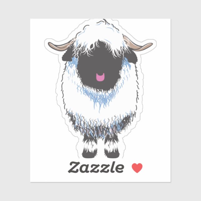 Sticker pour ordinateur portable Valais Black Nose (Feuille)