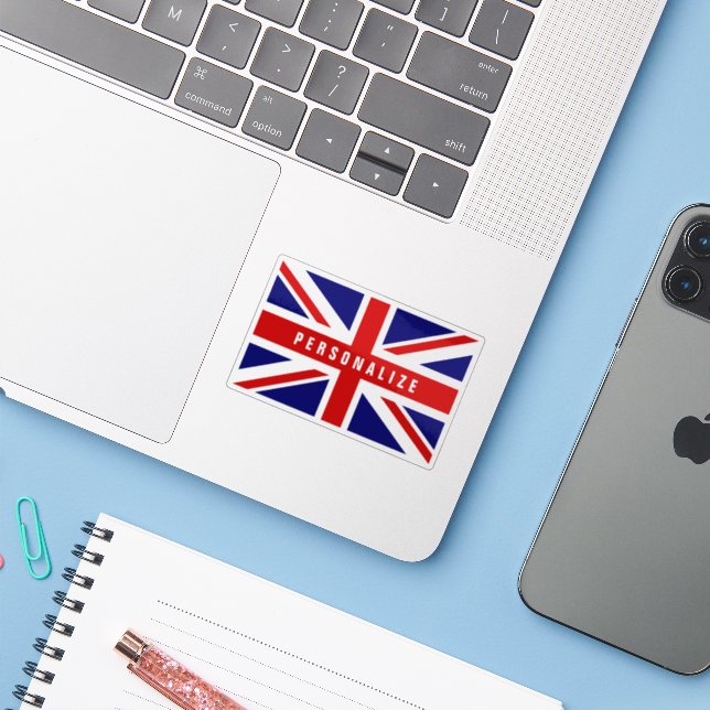 Sticker pour ordinateur portable vinyle britanniqu (Ordinateur portable avec iPhone)