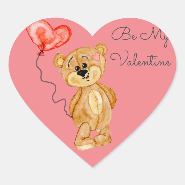 Sticker pour ours en peluche pour la Saint-Valenti (Devant)