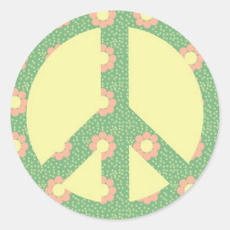 Sticker pour panneau de paix à fleurs