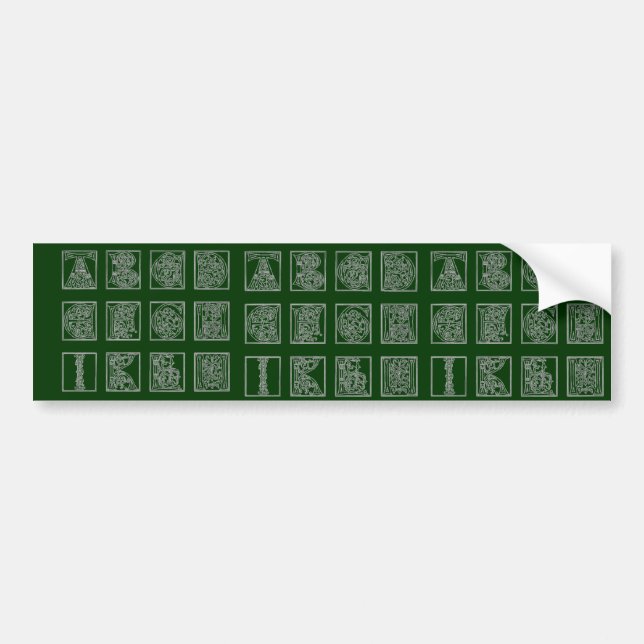 Sticker pour pare-chocs Alphabet (Devant)