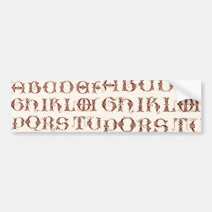 Sticker pour pare-chocs Alphabet
