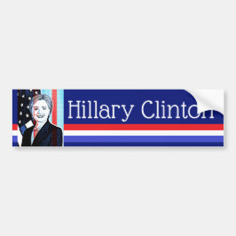 Sticker pour pare-chocs Art numérique Hillary Clin