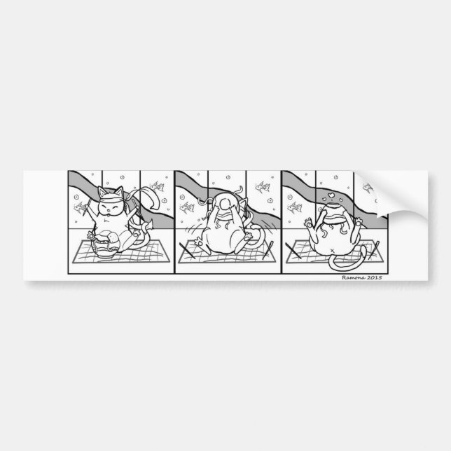 Sticker pour pare-chocs de nouilles de chat (Devant)