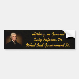 Sticker pour pare-chocs d'histoire Thomas Jefferso