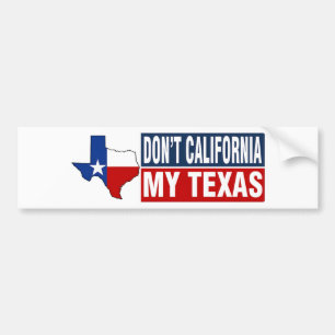 Sticker pour pare-chocs Dont California My Texas