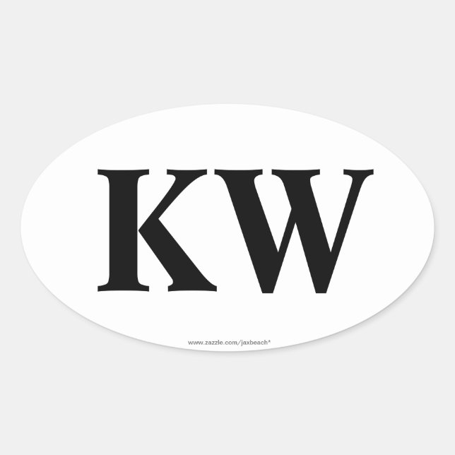 Sticker pour pare-chocs ovale "KW" (Devant)