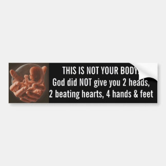 Sticker pour pare-chocs Pro-Life CE N'EST PAS VOTR