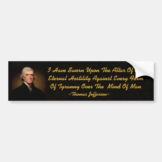 Sticker pour pare-chocs Thomas Jefferson Eternal H (Devant)