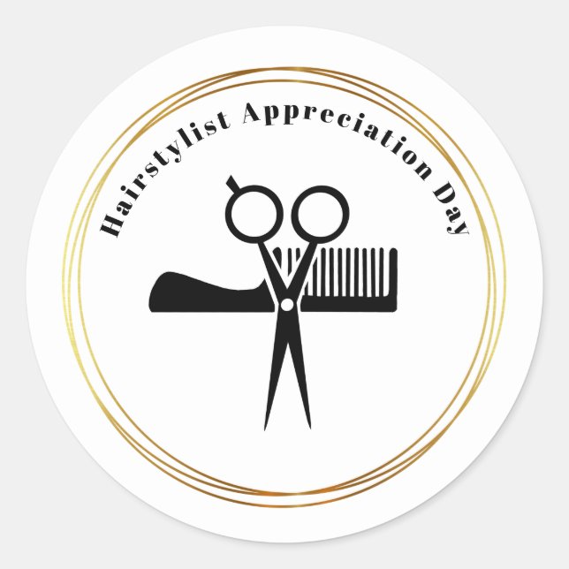 Sticker pour peignette de jour d'appréciation des  (Devant)