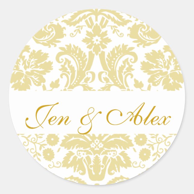 Sticker pour phoque Mariage damassé pour mariée en (Devant)