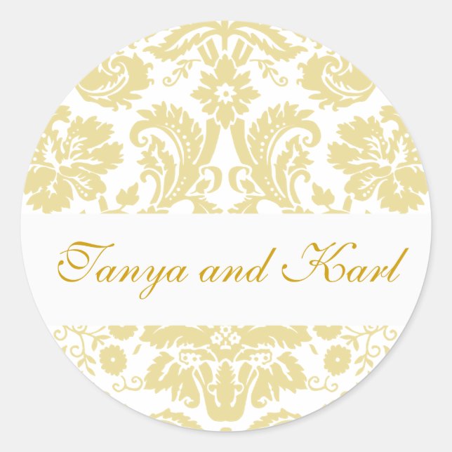 Sticker pour phoque Mariage damassé pour mariée en (Devant)
