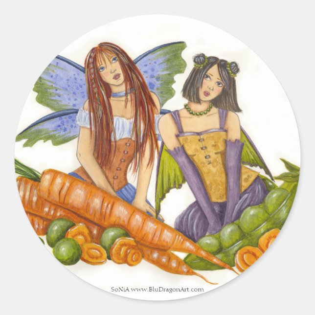 Sticker pour pois et carottes (Devant)