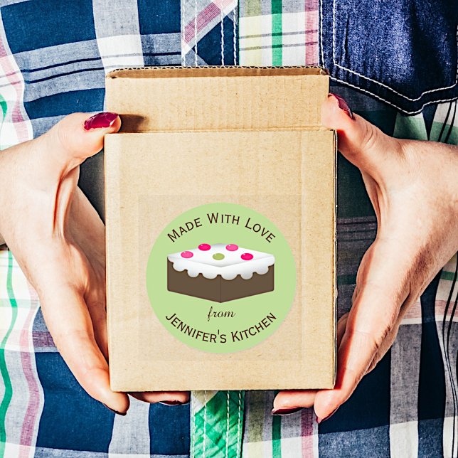 Sticker pour produits cuits sur mesure Brownie (Créateur téléchargé)