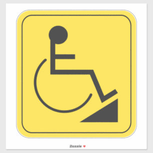 Sticker pour rampe en fauteuil roulant Jaune