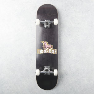 Sticker pour rider skateboard Yellow Unicorn