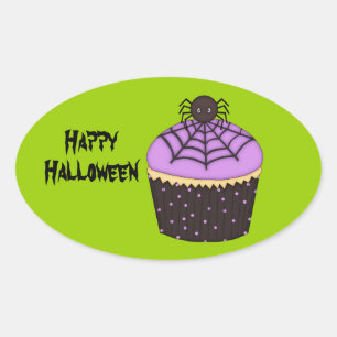 Sticker pour sac à dos Citrouille éffrayant Cupcak