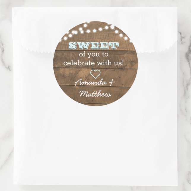 Sticker pour sac à gâteau en bois d'écorce Aqua (Sac)